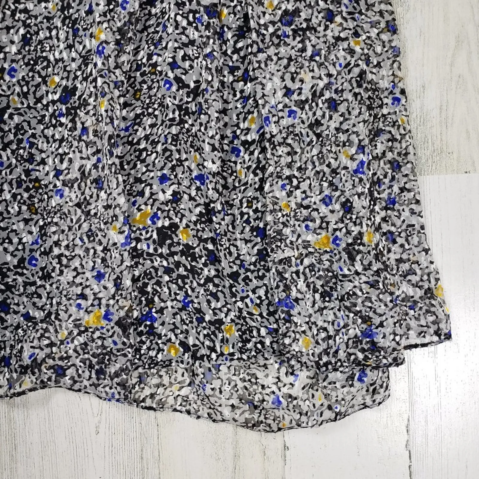 NWT Reiss Charlotte Black & White Burnout Ditsy Print Mini Dress Women's Size 2 - Image 3