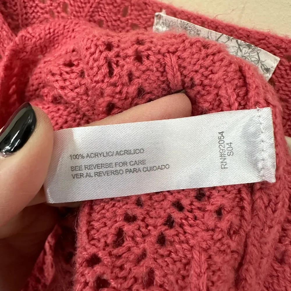 Debbie Morgan Women Sweater, Sz M ,Pink
Knit Tunic Pullover Crochet Pink Size M - Image 3