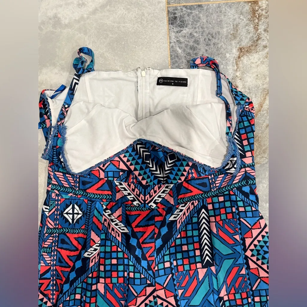 Fashion to Figure Blue and Red Floral Jumpsuit - Image 6