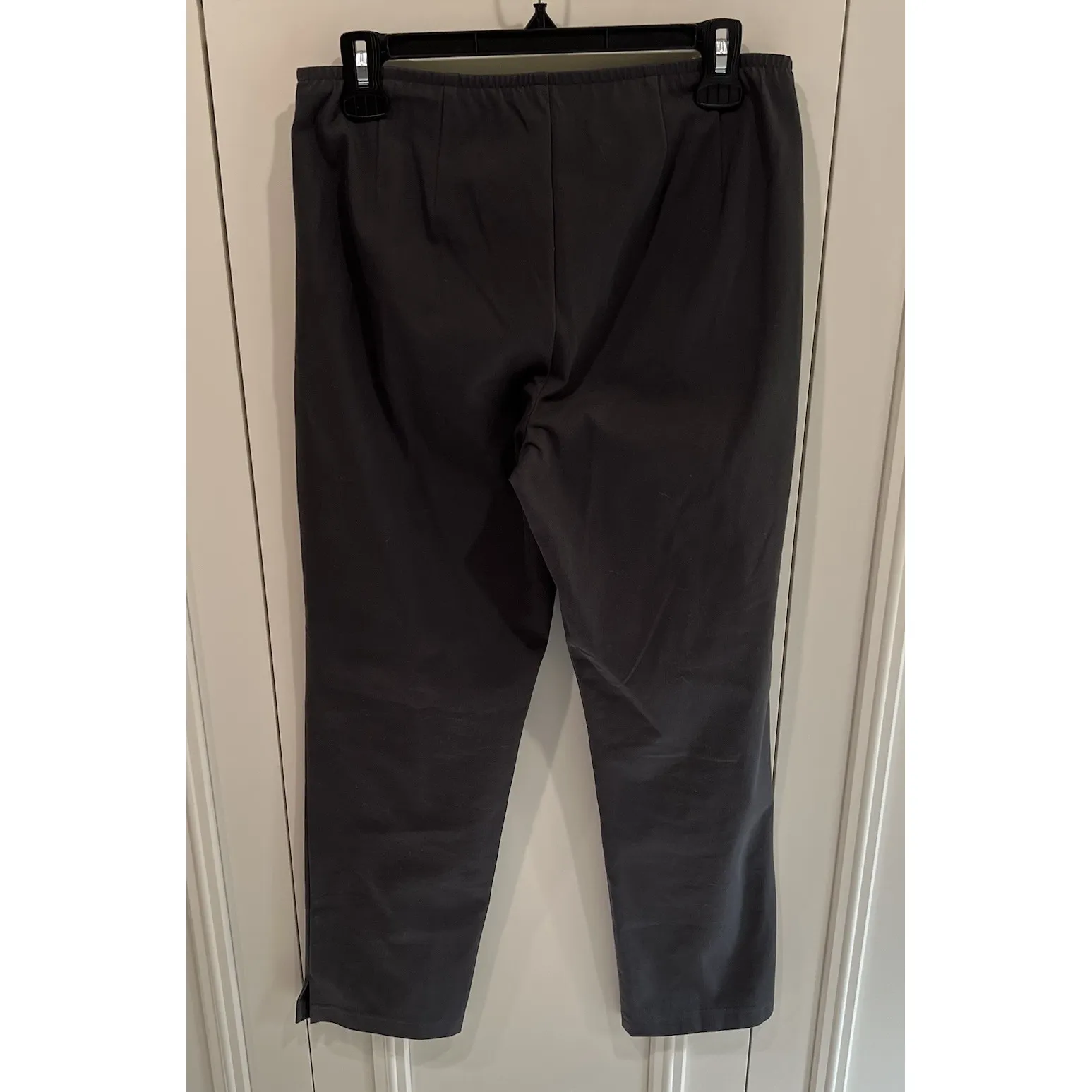 Eileen Fisher Dark Gray Organic Cotton‎ Pants Classic Minimalist Quiet Luxury - Image 3