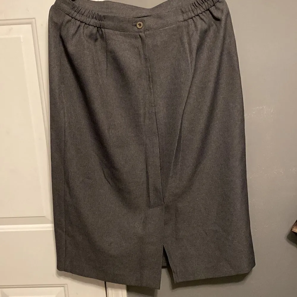 Leslie Fay Haberdashery Grey Pencil Skirt Size 14 - Image 4