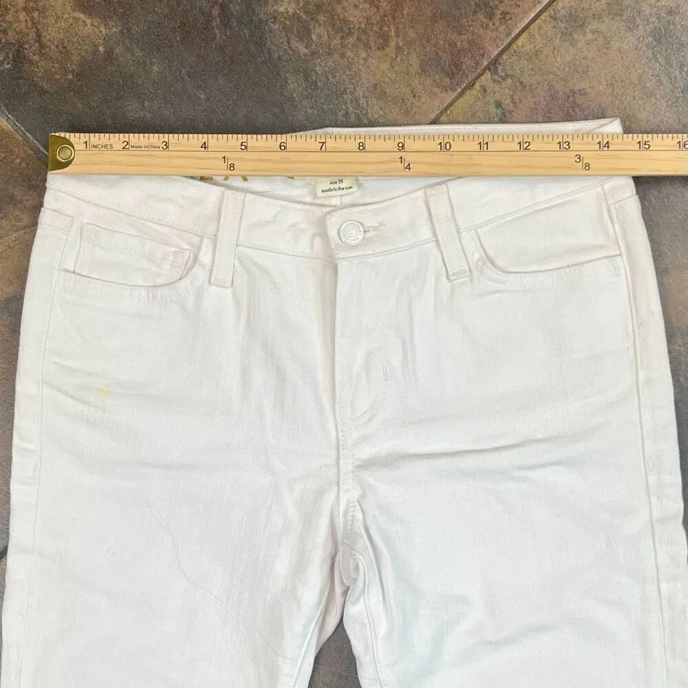 Kate Spade Broome Street White Mid Rise Straight Leg Jeans 29 - Image 4
