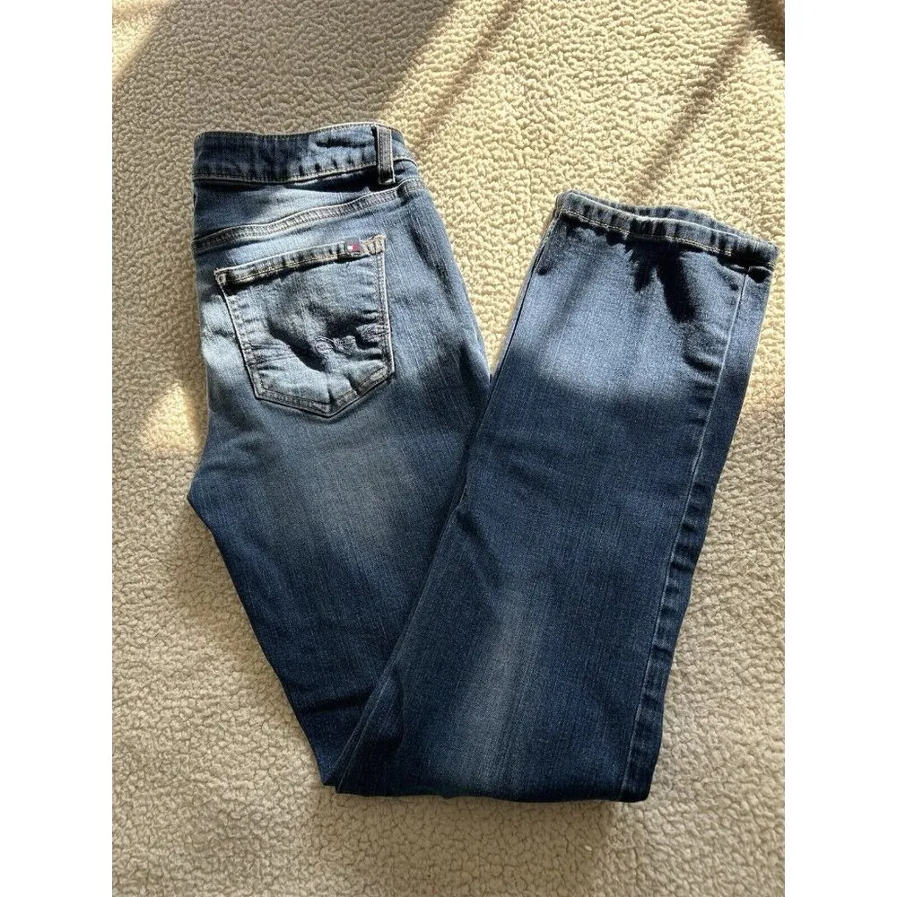 Tommy Hilfiger Womens Jeans Low Rise Straight Leg Medium Blue Size 4R - Image 3