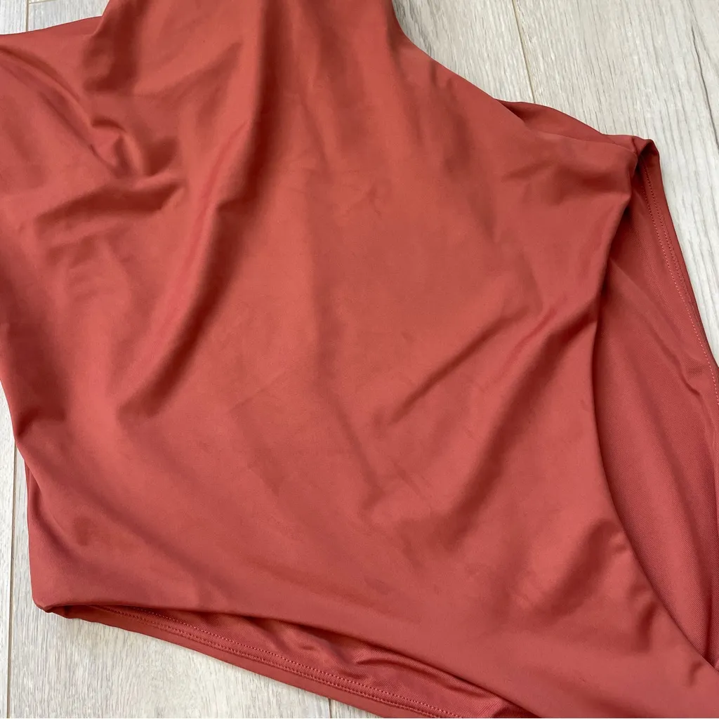 Andie One-Piece Swimsuit vneck womens Orange (medium) beach vacation classic - Image 5