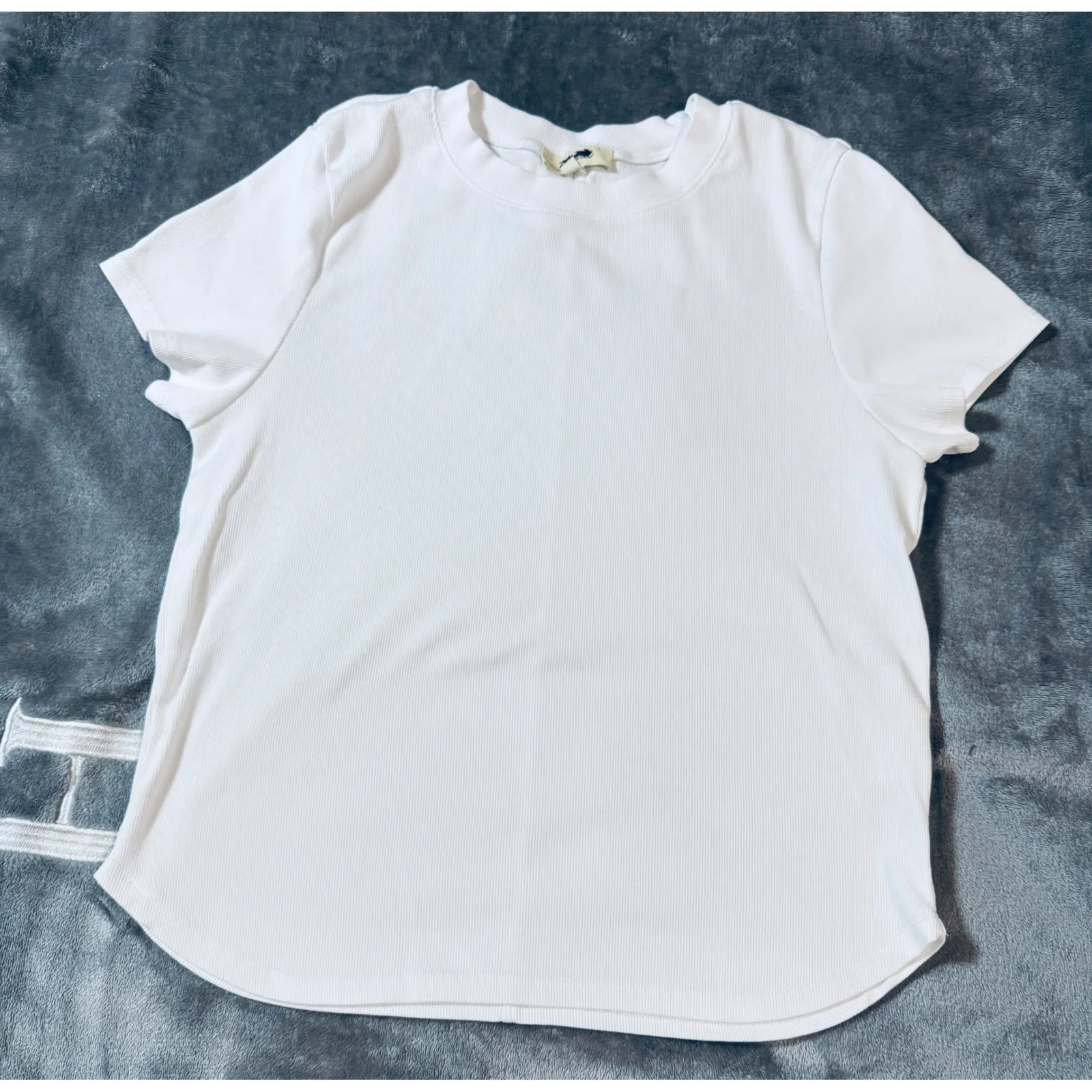 NWOT Madewell Size Large (Re)generative Cotton Ribbed Crewneck‎ Tee Causal Basic - Image 3