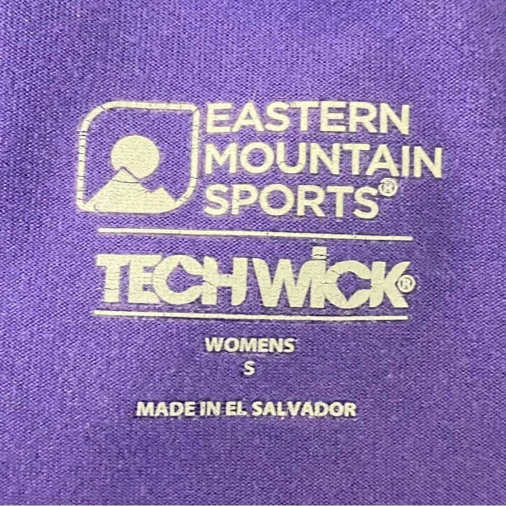 EASTERN MOUNTAIN SPORTS “Techwick” purple 1/2 zip with thumbholes. Small. EUC - Image 11