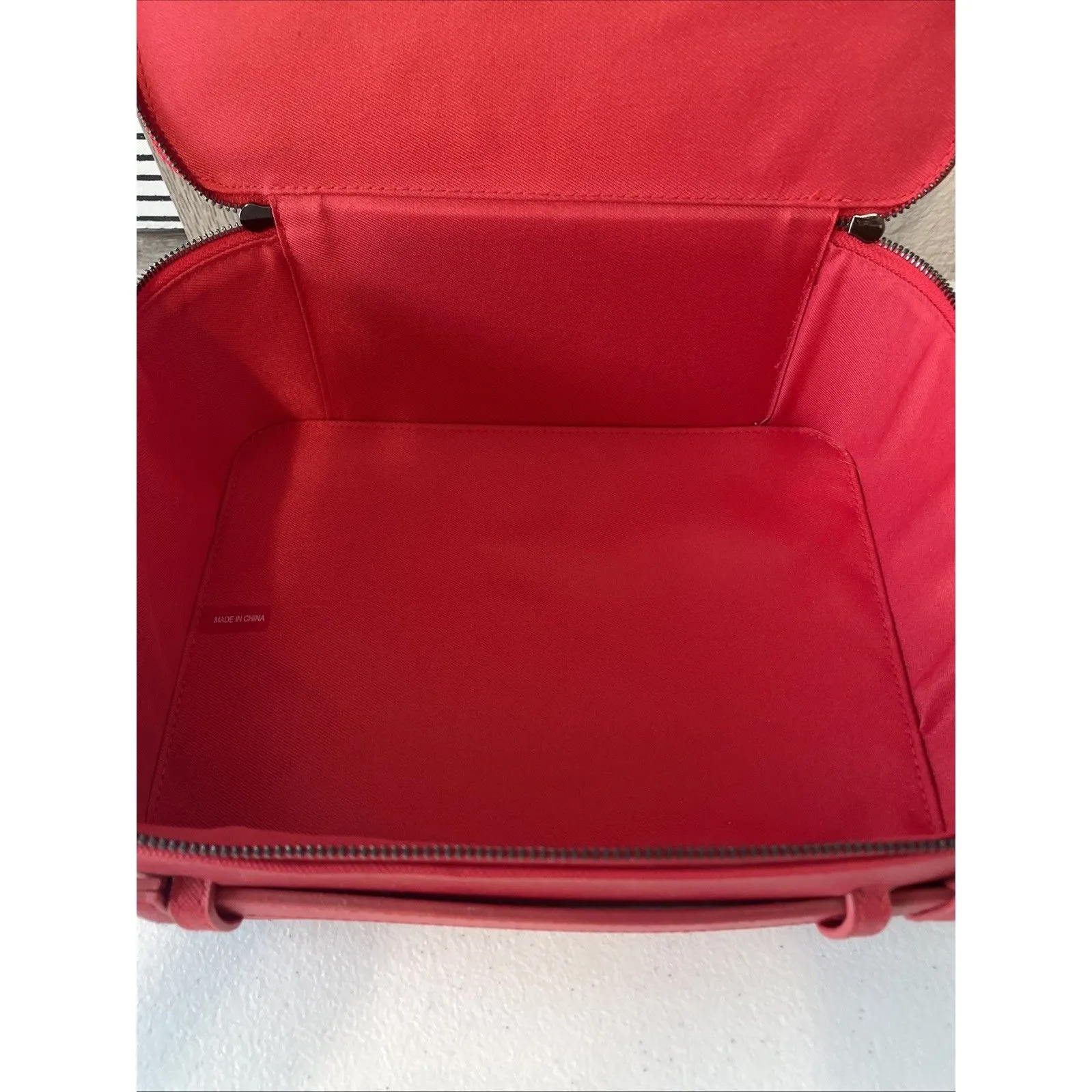 Sunday Riley Cosmetic Bag 10x7x4 Inches Red NEW - Image 11