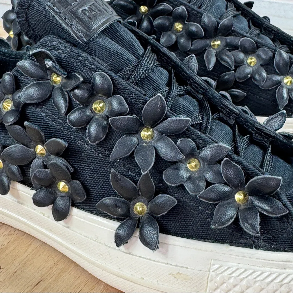 Converse Pat Bo Classic OX 3D Laser Cut Flowers Low Top Sneakers Black‎ 6.5 - Image 7