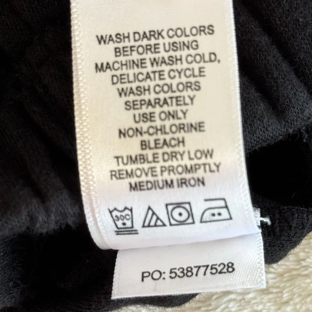 Woman Within Wide Leg Knit Pants Womens Size 18/20 L Black Pull On Soft Stretch - Image 12