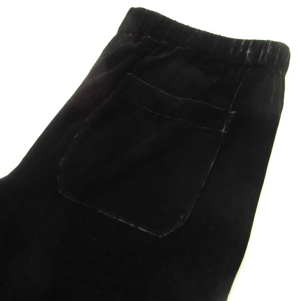 NWT Theory Winszlee in Black Fixture Matte Velvet Drawstring Relaxed Pants P XS - Image 11