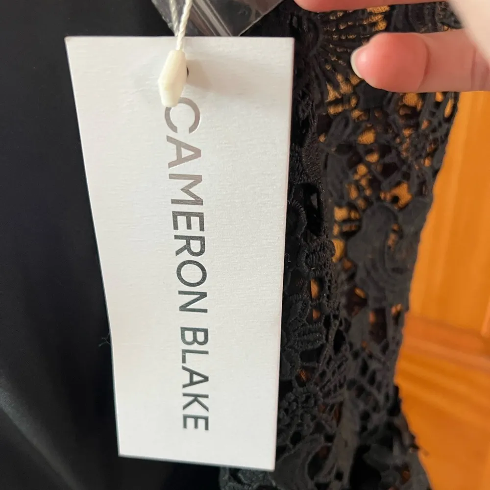 Cameron Blake by Mon Cheri Women’s Black Lace Dress CB104 Size 14 - Image 5