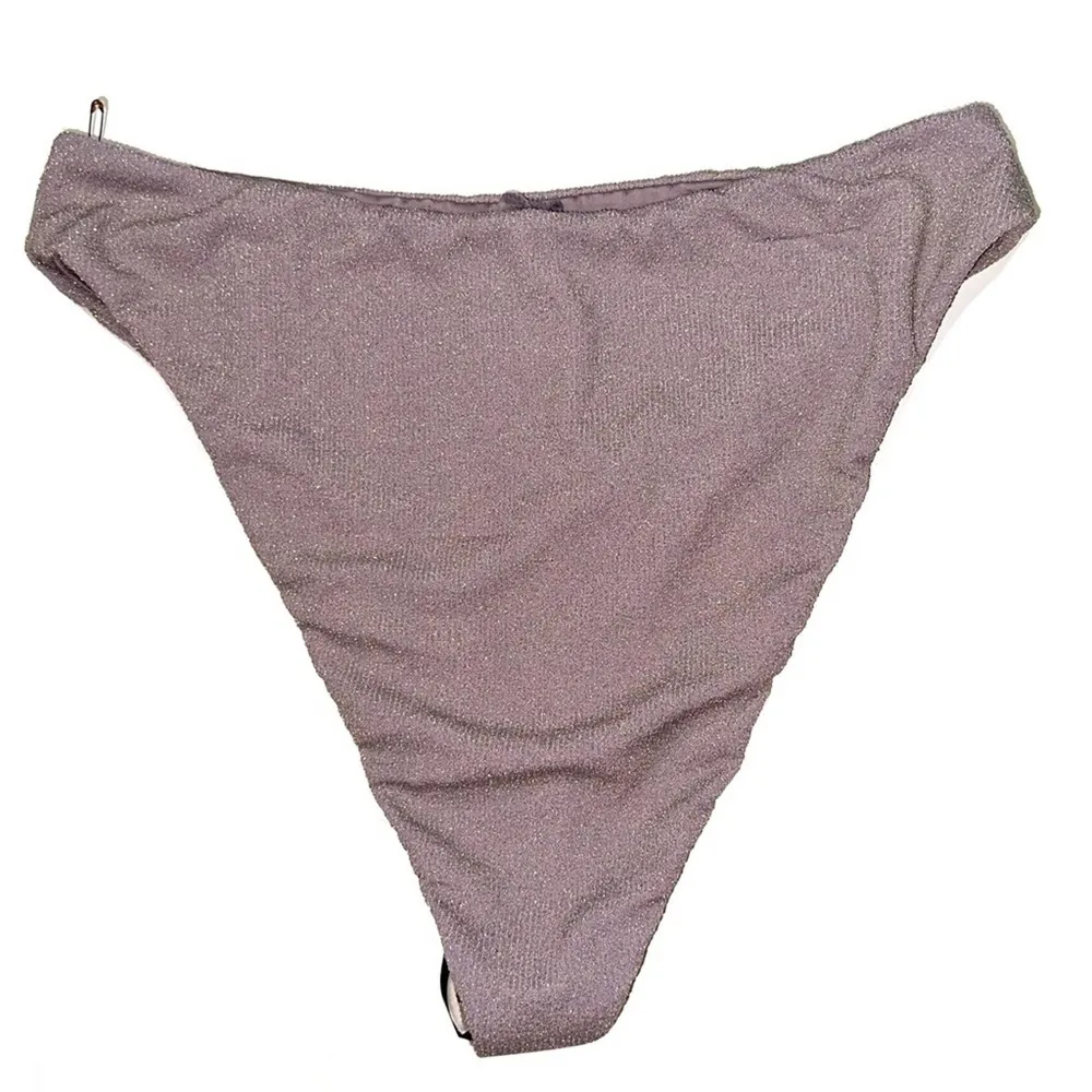 NWOT Good American Sparkle Rib Better Bikini Bottom in Lilac XL - Image 4