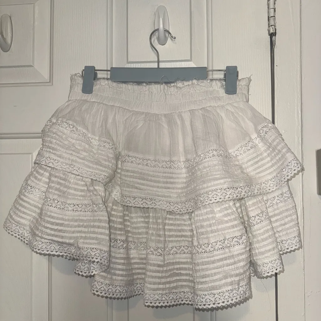Aerie White Tiered Rock n Ruffle Mini Skirt - Image 4