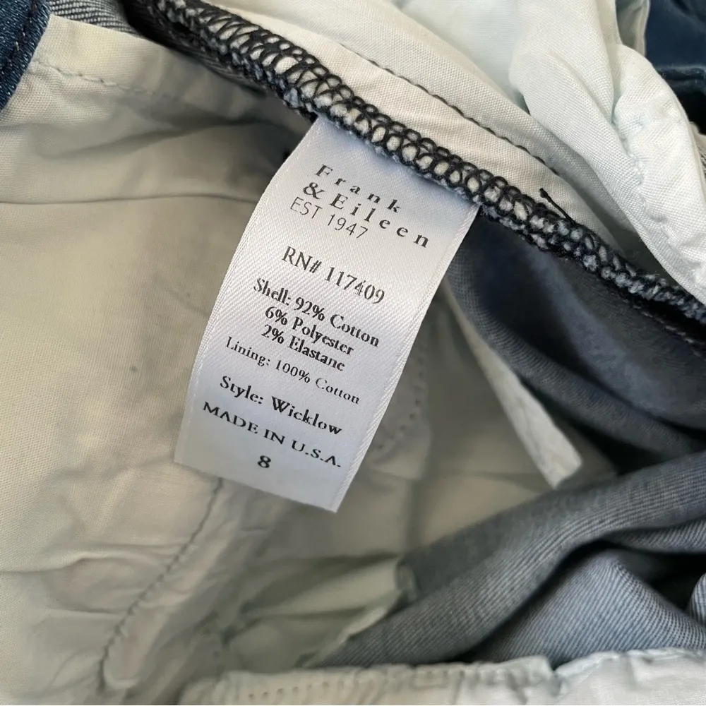 Frank & Eileen Wicklow Italian Performance Denim Size 8 - Image 11