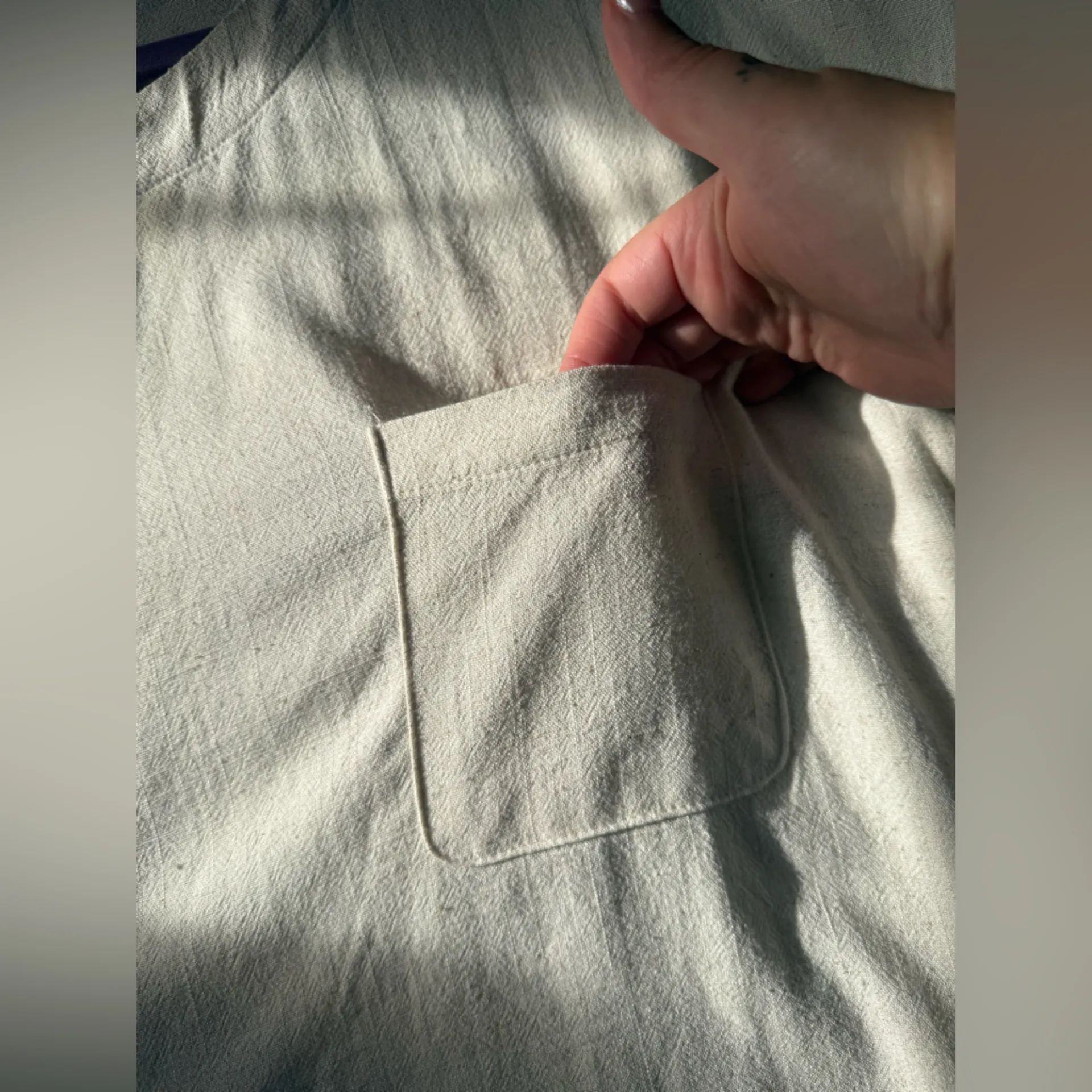 Blu Pepper Cream Linen Top - Image 2