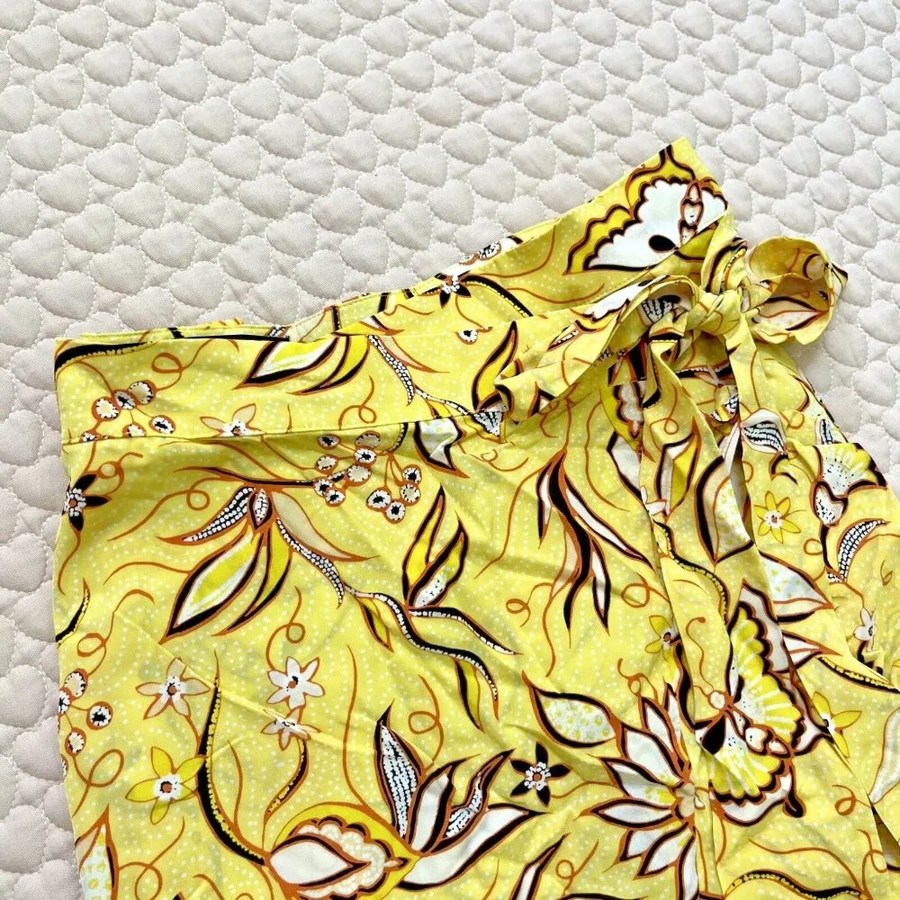 NWOT The Kooples Long Wrap Ruffle Skirt with Yellow Flowers for Woman Size 3 - Image 7