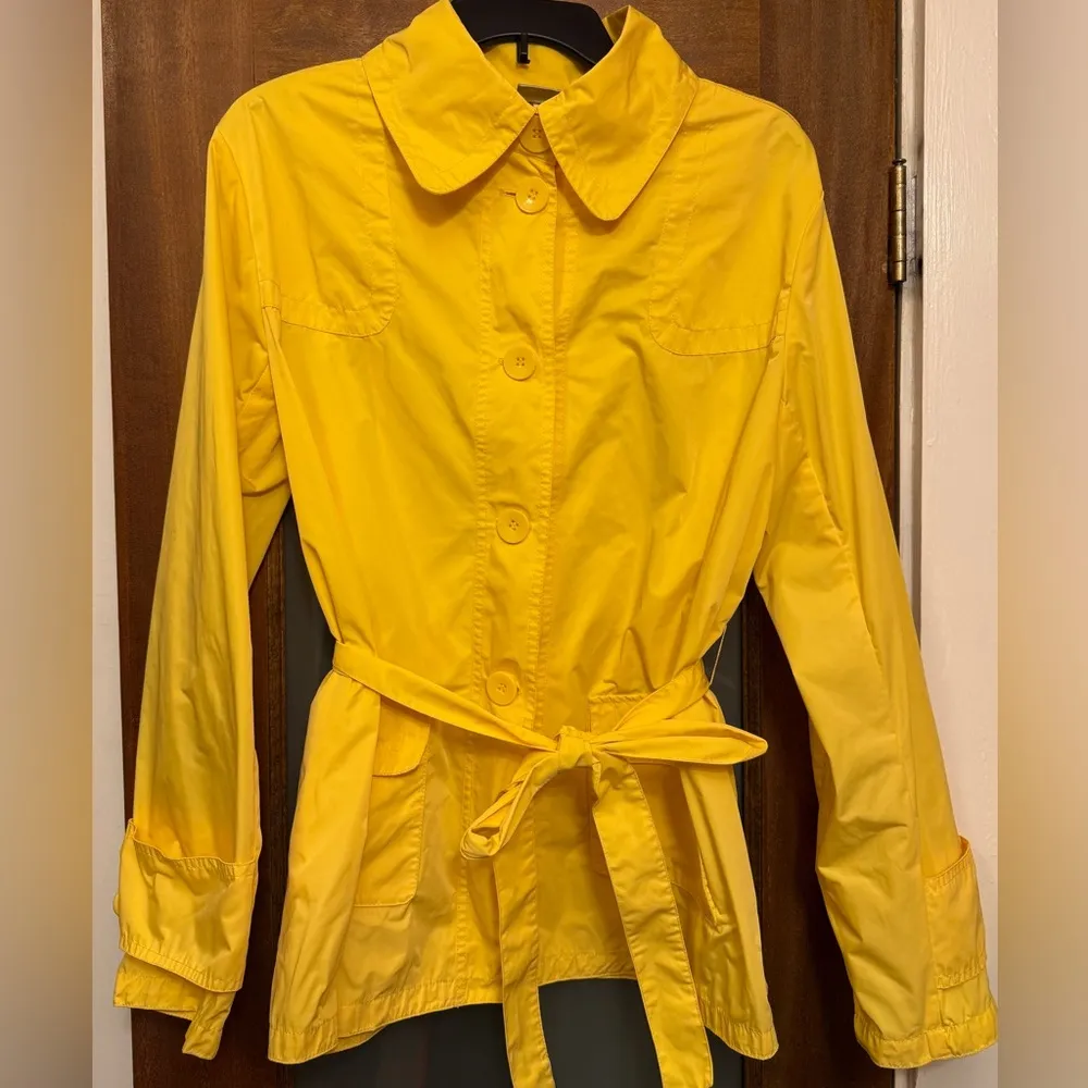 Chico’s Women Yellow Nylon Rainjacket Size 3 - Image 6