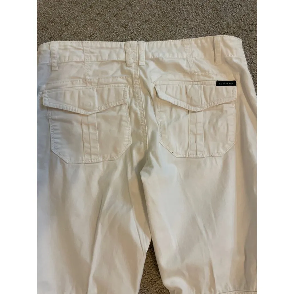 Sanctuary White Cargo Jogger Capri Pants 25 - Image 5