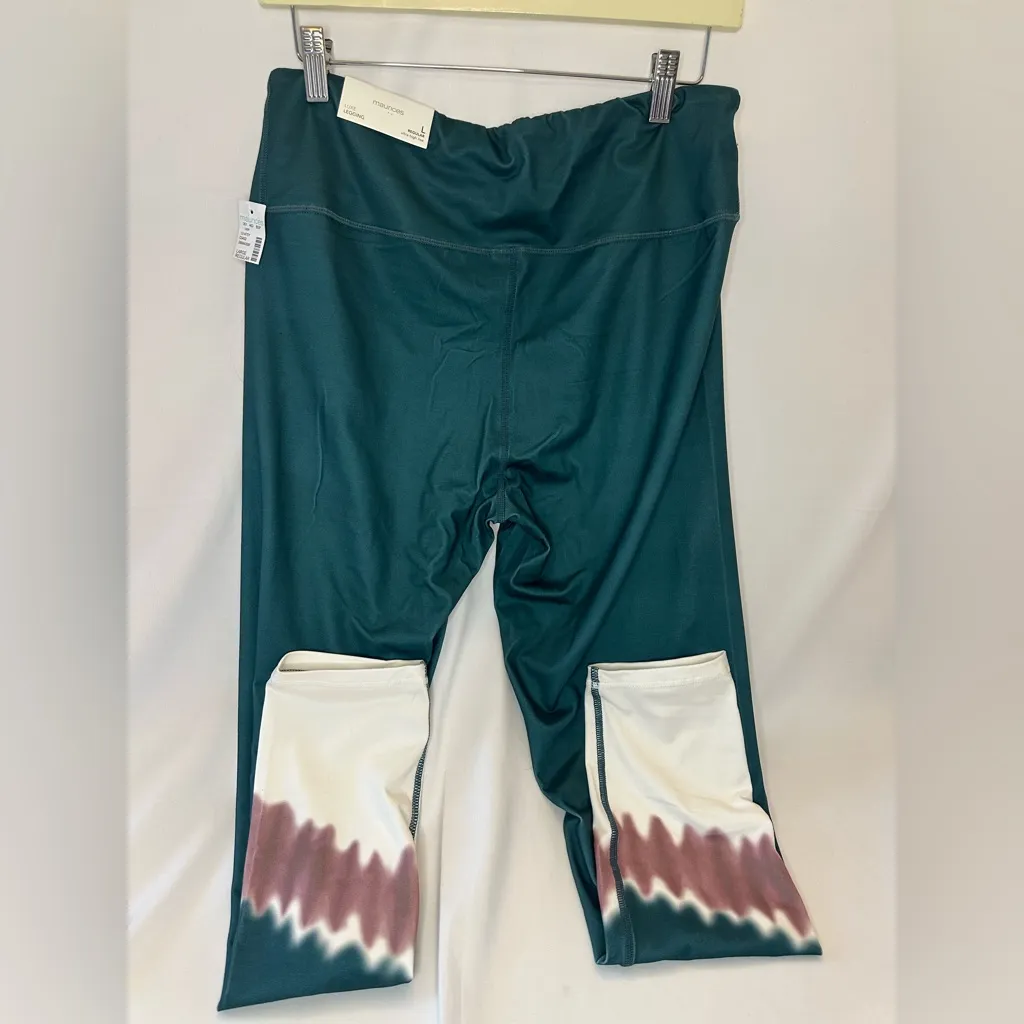 Maurices Women's Green Tie Die Luxe Ultra High Rise Leggings Size L - Image 2