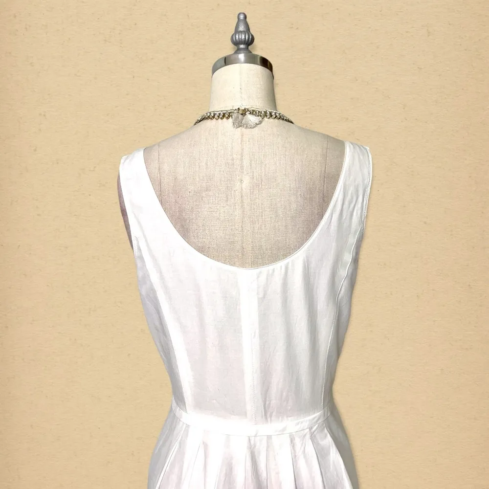 J. Crew White Delaney Eyelet Shift Dress with Pockets 4 Small - Image 7