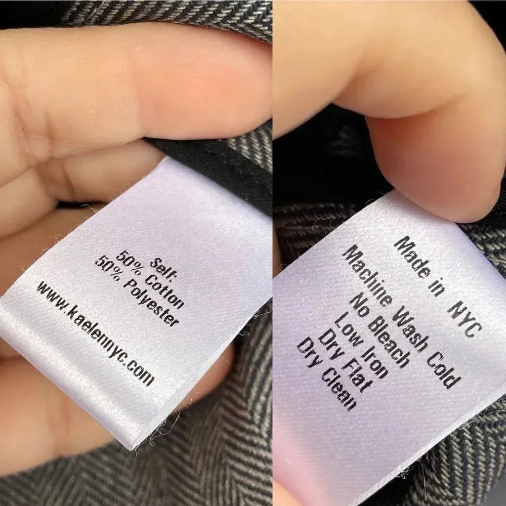 Kaelen boxy herringbone double collar jacket XS Blue - Image 14