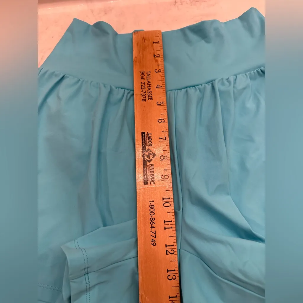 Halara Softlyzero Airy Super High Waisted Yoga Shorts 5" Long Womens L Loka Blue - Image 9