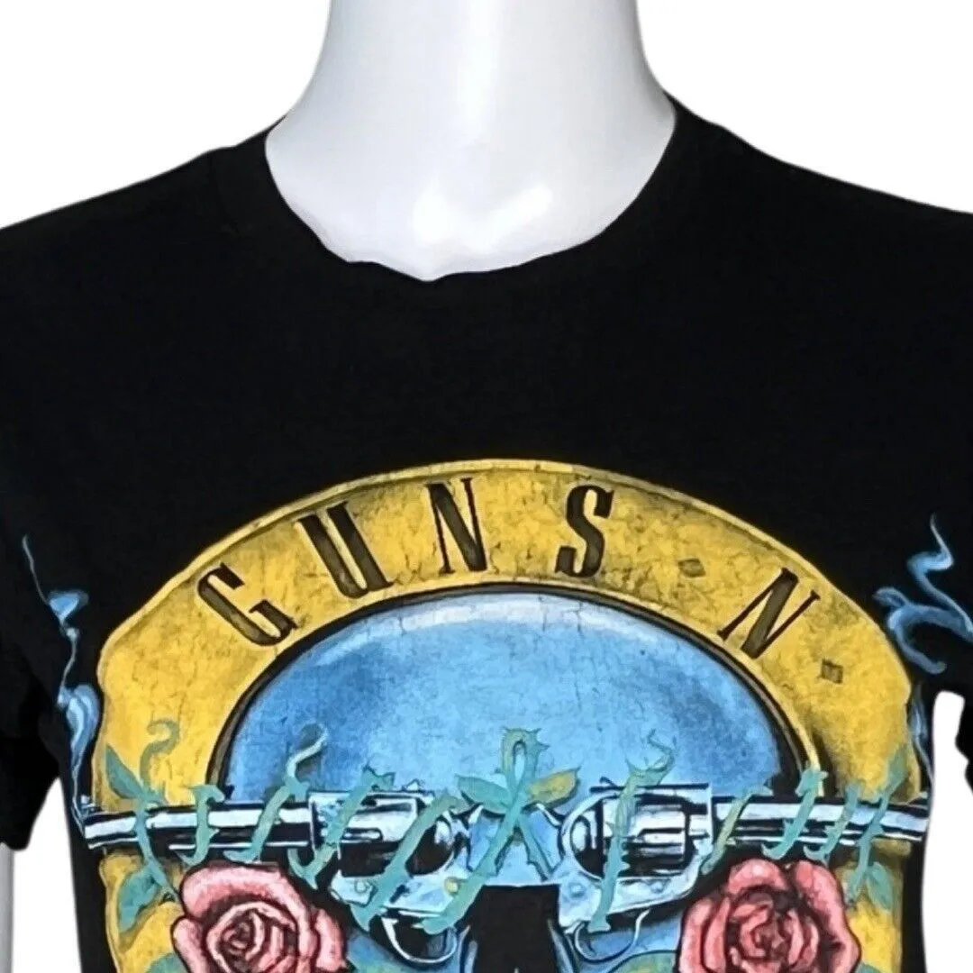 Guns &‎ Roses T Shirt Womens Small Black Bravado Graphic Tee Hard Rock Metal - Image 5