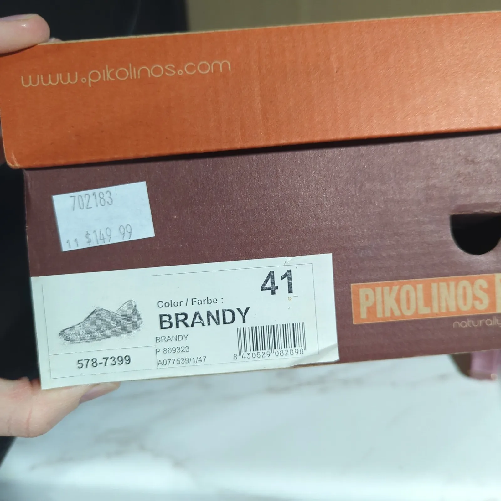 Pikolinos Jerez Leather Cutout Slip On Loafer Flats Brandy Womens 10.5 - Image 8