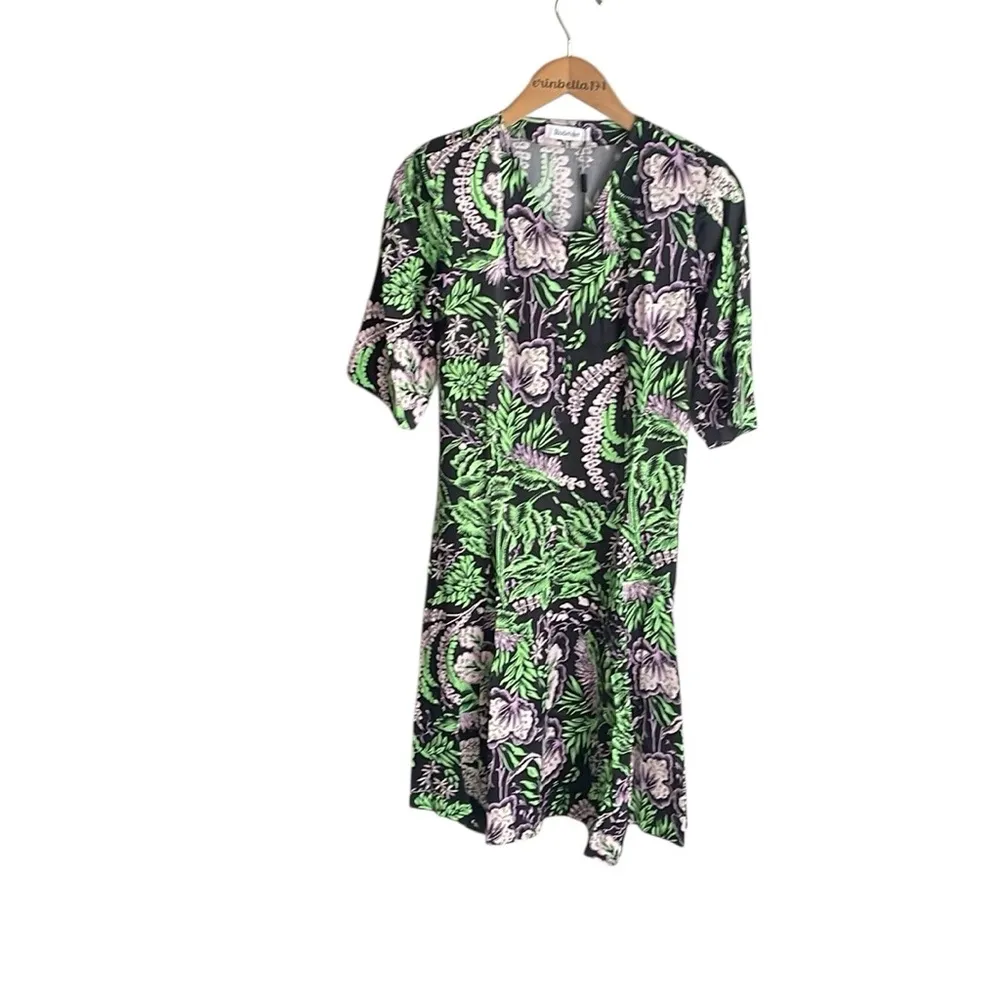 Rodebjer Womens Kandy Vegetal Print Dress Black Multi Size XS - Image 3