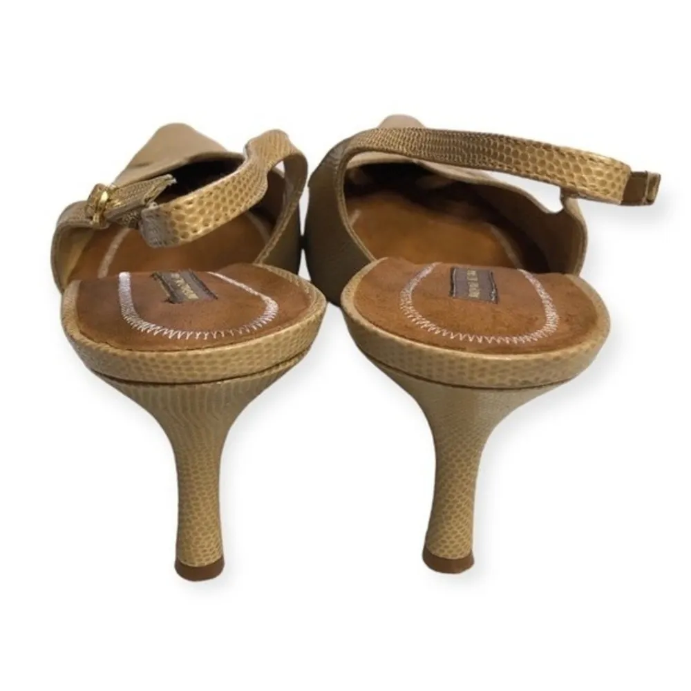 Antonio Melani Leather Slingback Pointed Toe Heels - Image 5