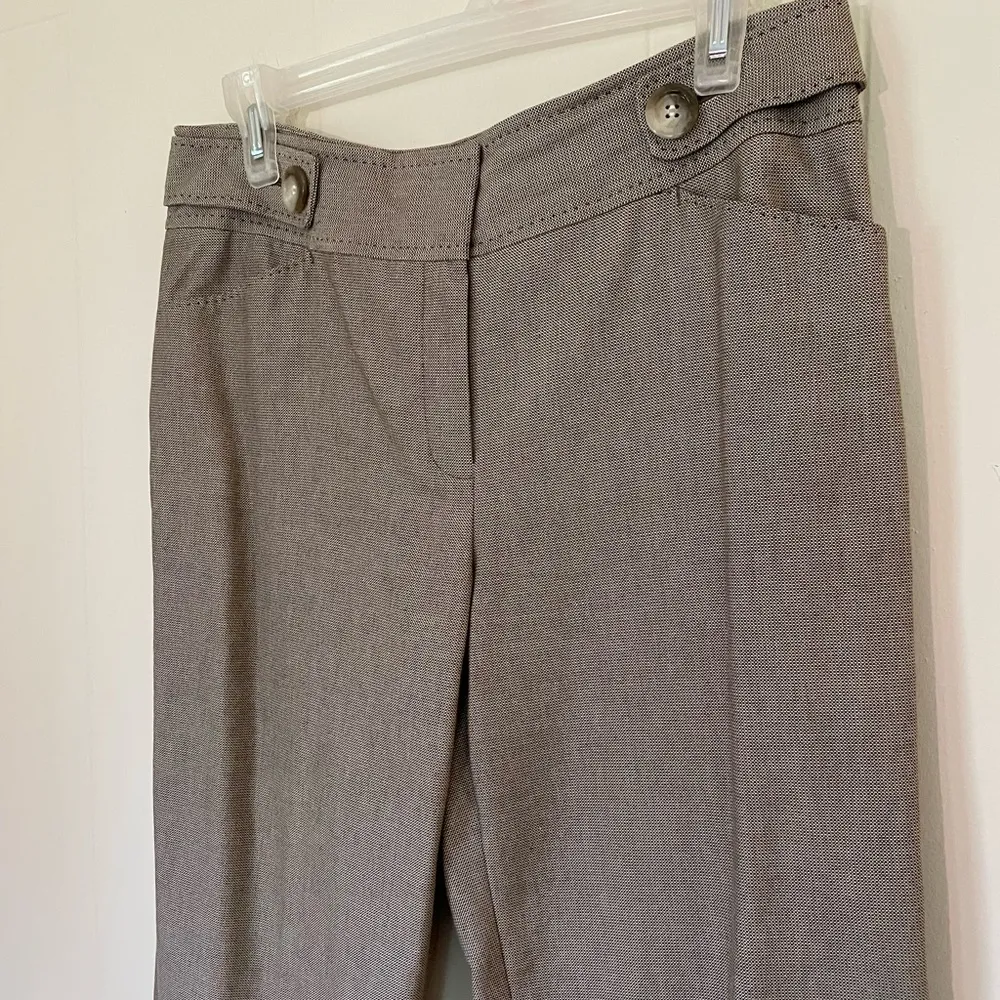 Ann Taylor taupe brown crop dress pants ~ button detail pockets ~ women’s size 6 - Image 2