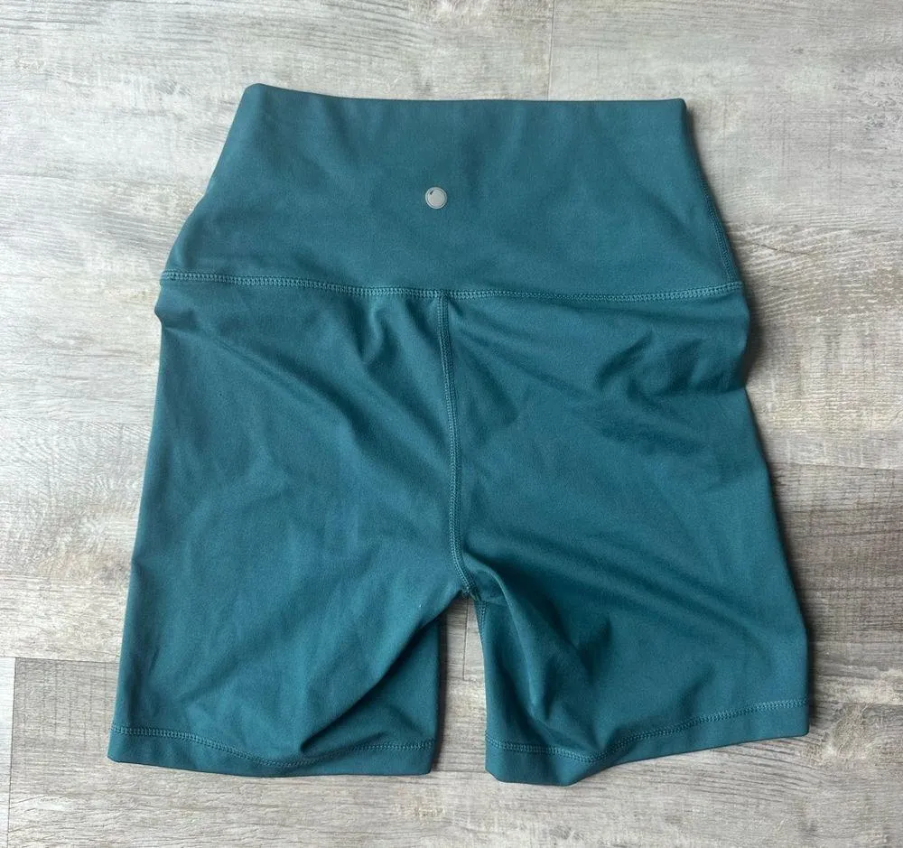 Women’s Size Medium Yogalicious LUX Athletic Teal Colored Shorts - Image 3