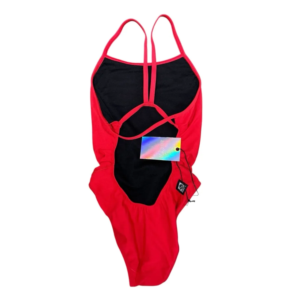 NEW Jolyn Perry One Piece Swimsuit Swimming Racing Red 26 NWT Size 2 - Image 4