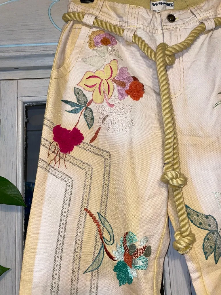 NWOT We The Free Electric Sands Embroidered Pants (Free People) - Image 8