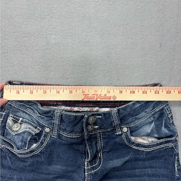 Amethyst Jeans Juniors Size 3 Cuffed Hem Denim Shorts Flap Pocket Design - Image 8