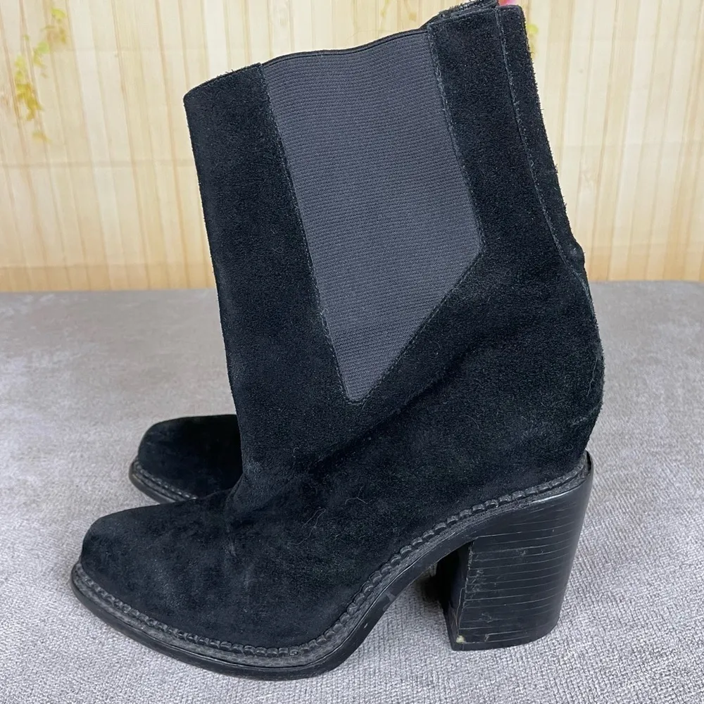 THEYSKENS THEORY Black Suede Boots Size 40 - Image 4