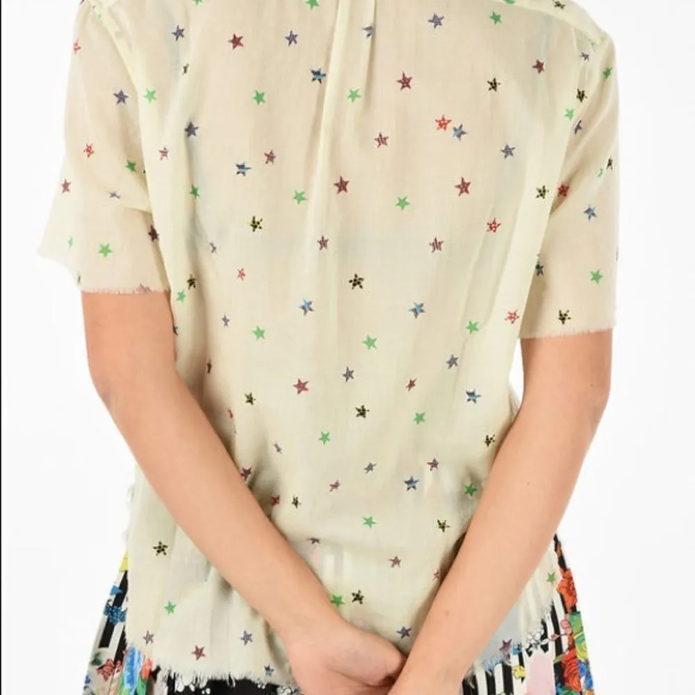 ✨Frayed collar dot button down top✨ - Image 2