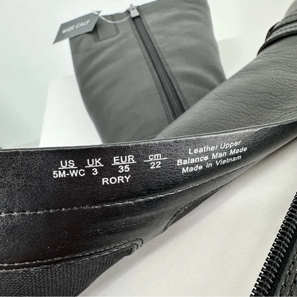 Naturalizer Rory Black Knee High Riding Boots size 5 Wide Calf Comfort New - Image 10