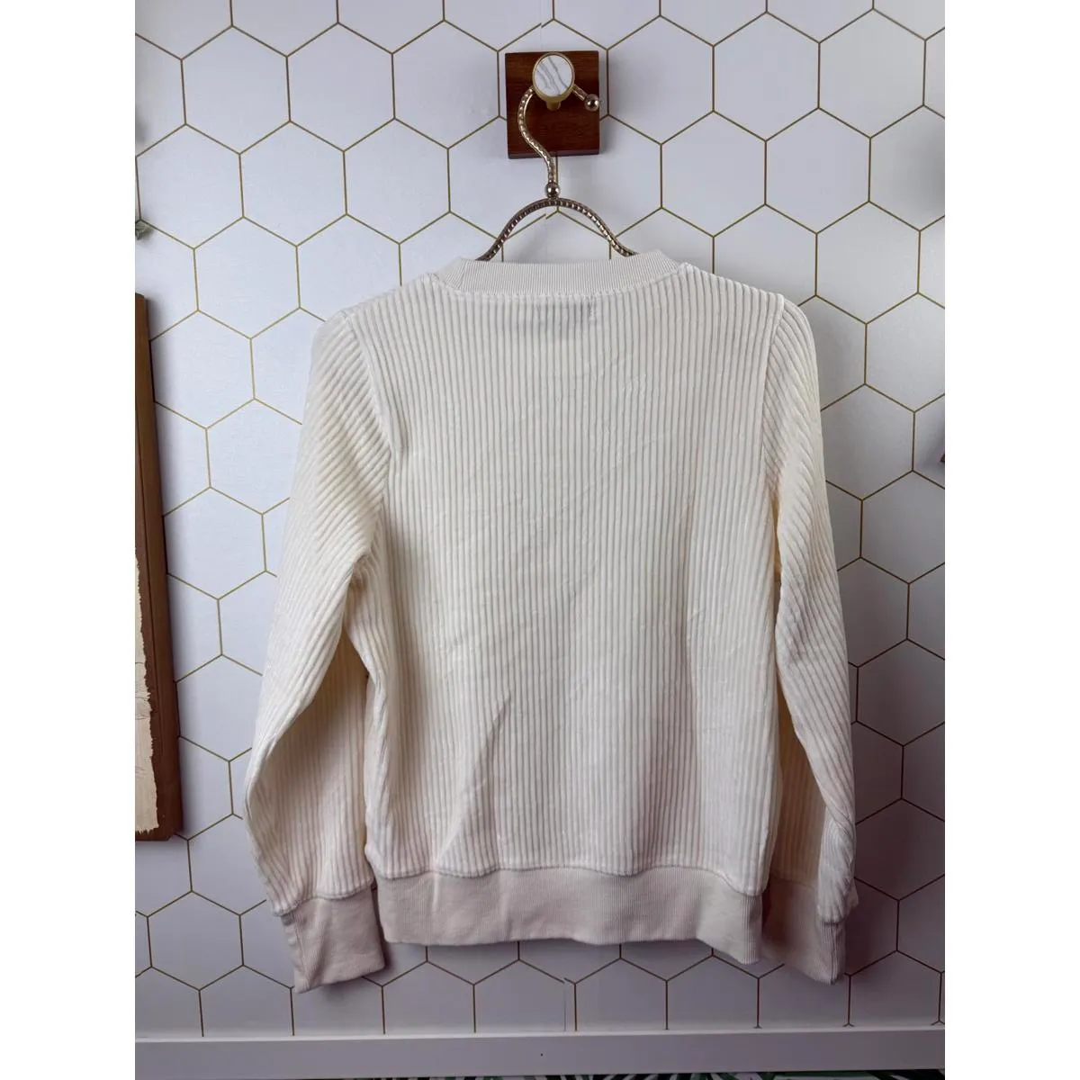 Evereve Cream Kennedy Ottoman Ribbed Pullover - Size - XS - Image 6