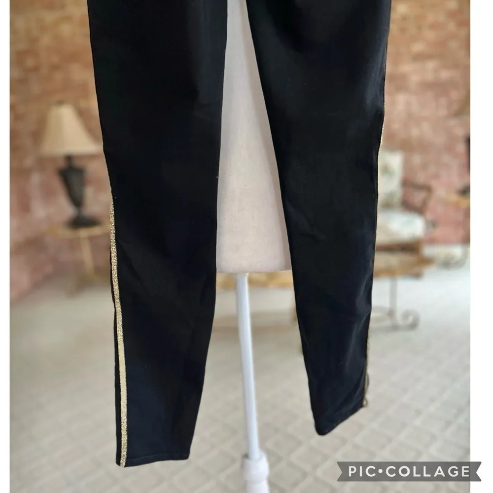 7 for All Mankind B(air) Skinny Jeans 25 Black Gold Side Striped NWT - Image 9