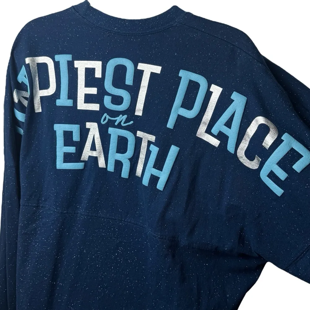 Disneyland 65th Anniversary Blue Sparkle Spirit Jersey Collectible Adult Size M - Image 6