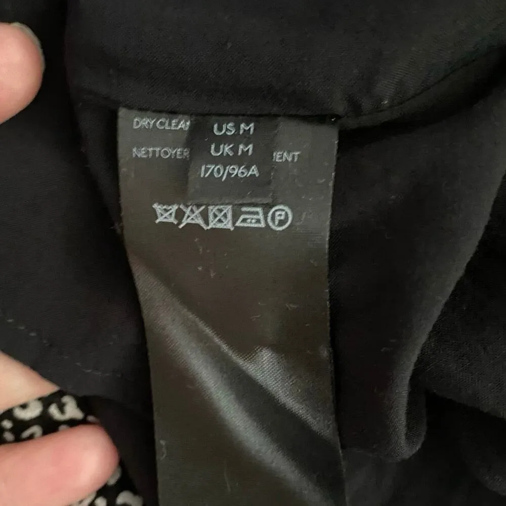 Anthropologie Maeve Size M Carolyn Leopard Print Mini Dress Surplice Neckline Black Size M - Image 7