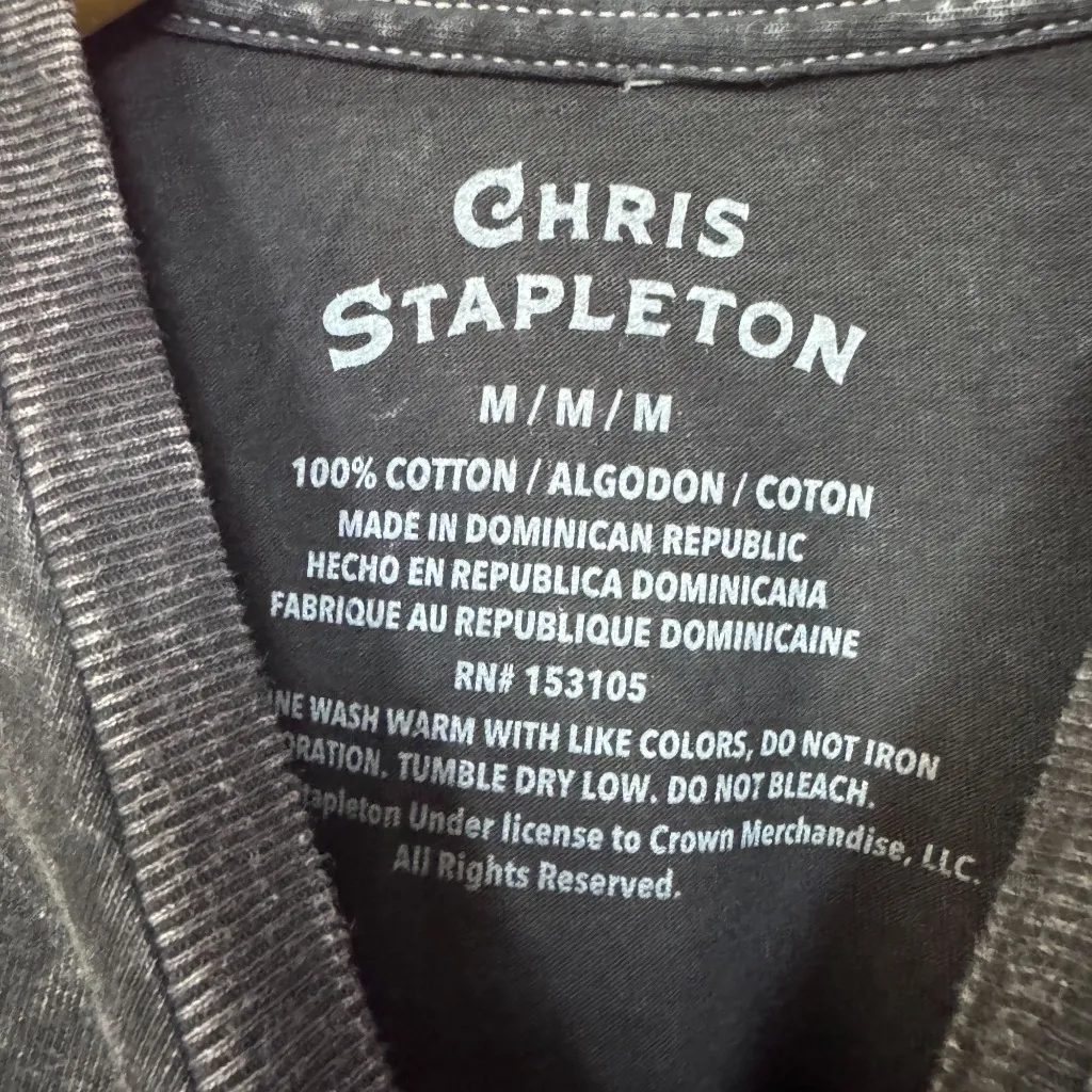 Chris Stapleton Tennessee Whiskey Traveller Country Tee M - Image 4