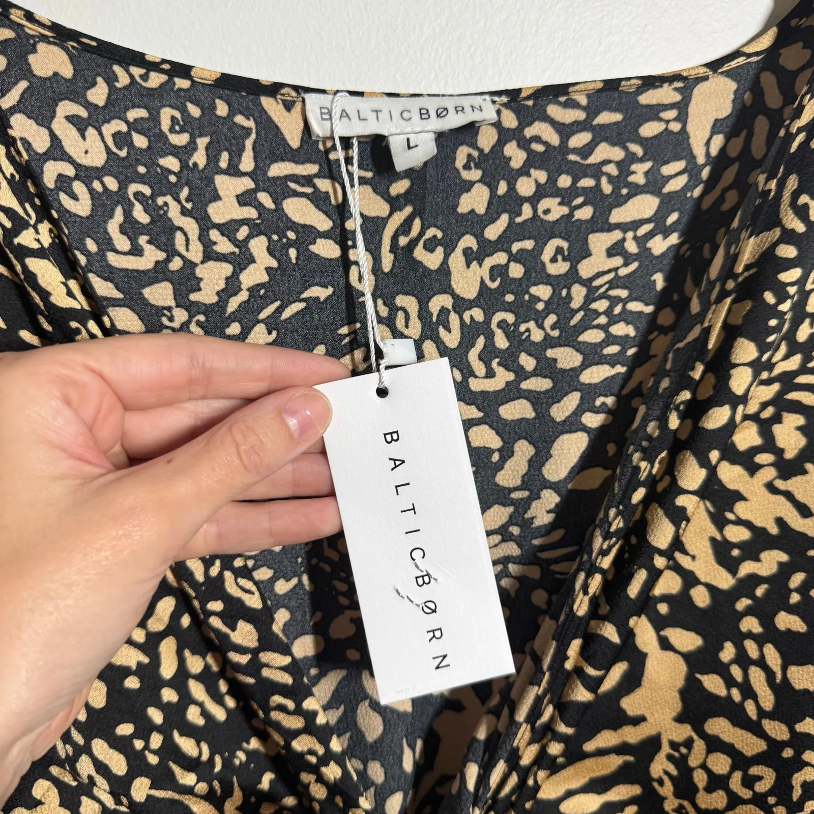 Baltic Born Moriana Maxi Dress Women L Leopard Print Wedding Quest Vacation - Image 6