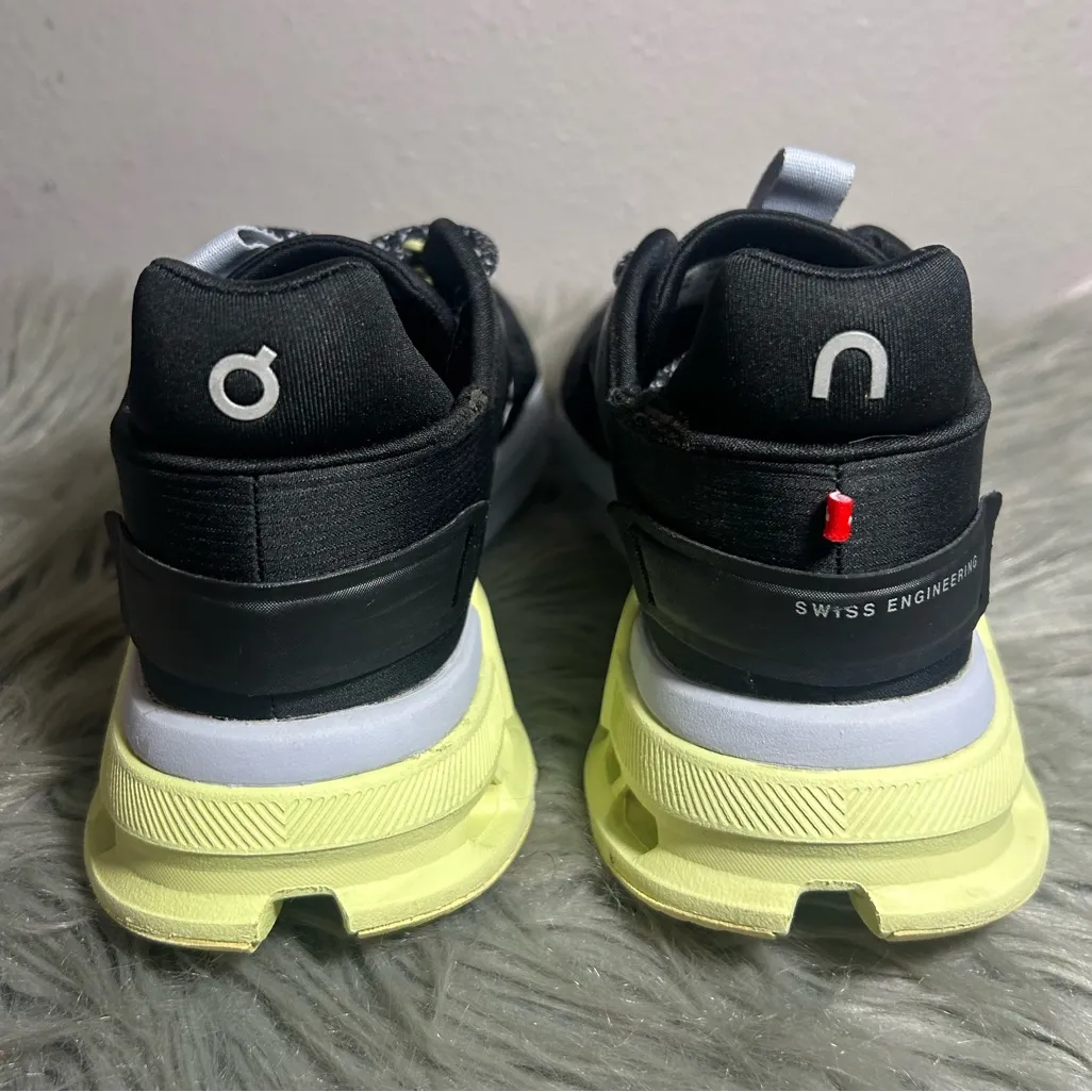 On Cloudnova Flux REFLECTIVE Womens Running Sneakers Black Hay Size 6 - Image 8