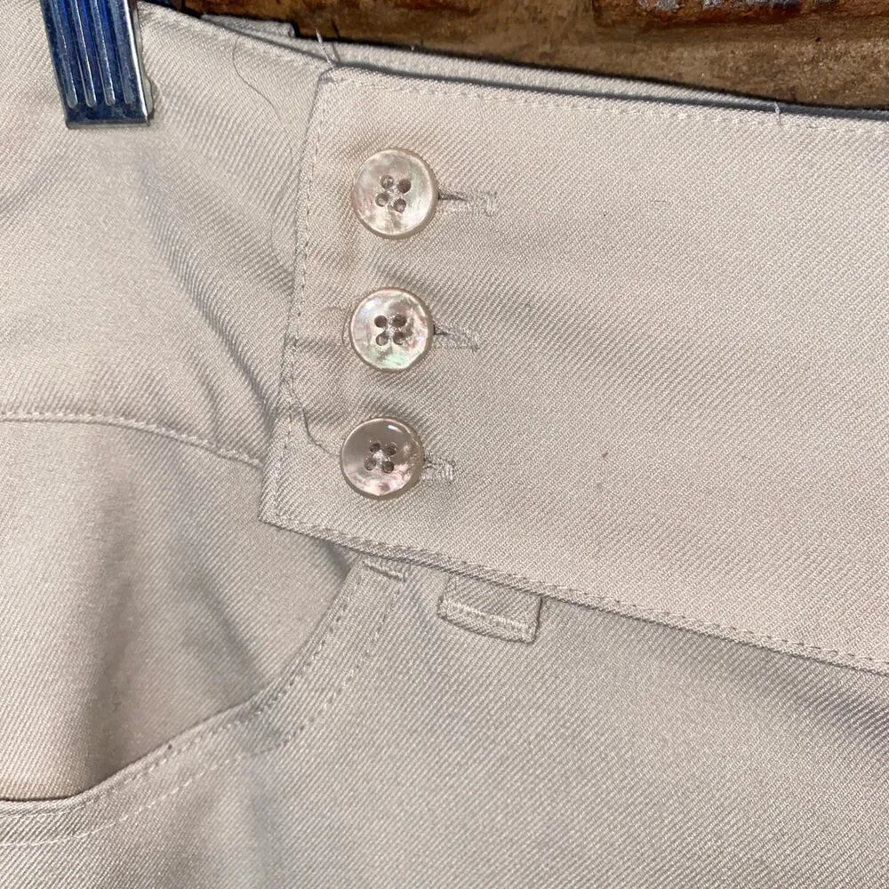 Urban Outfitters Cream Flat Front Chino Dress Pants Women's Size 6 - Image 3