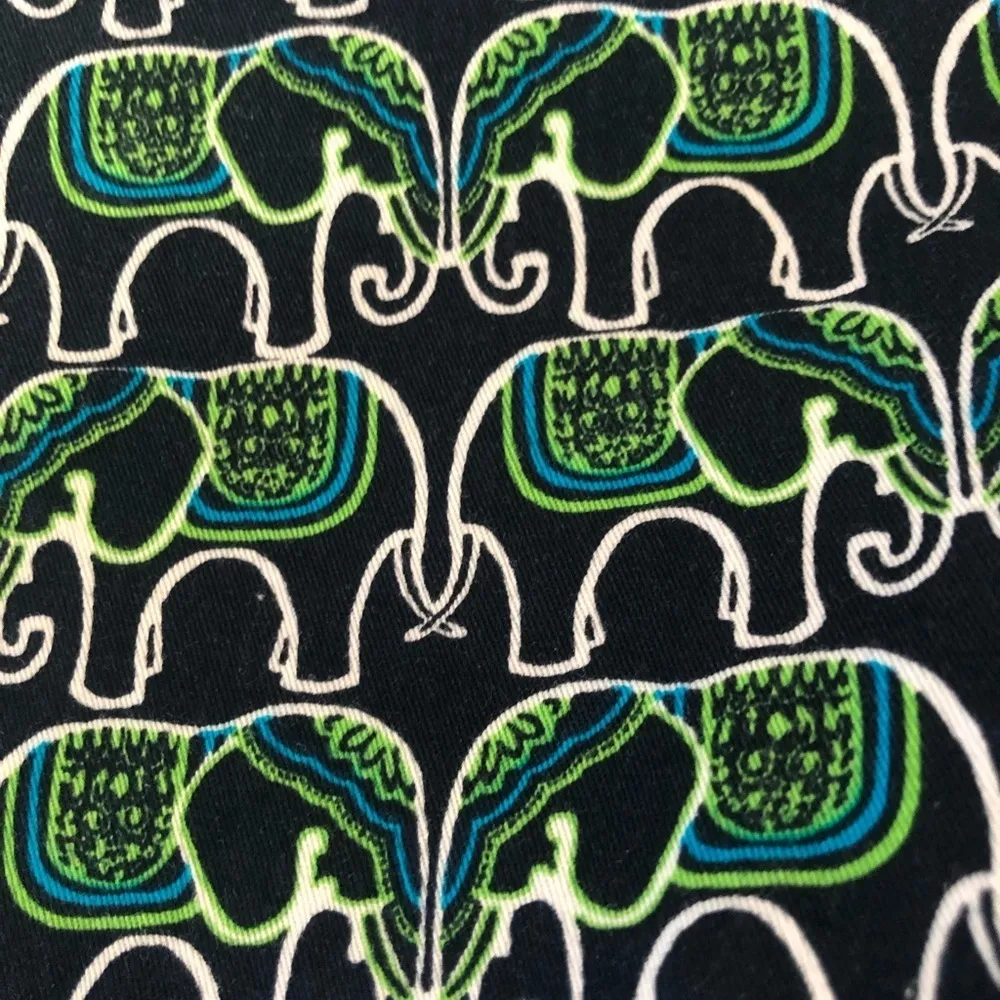 Crown & Ivy Elephant Print Navy Green Shorts 8 NEW Novelty Preppy University - Image 4