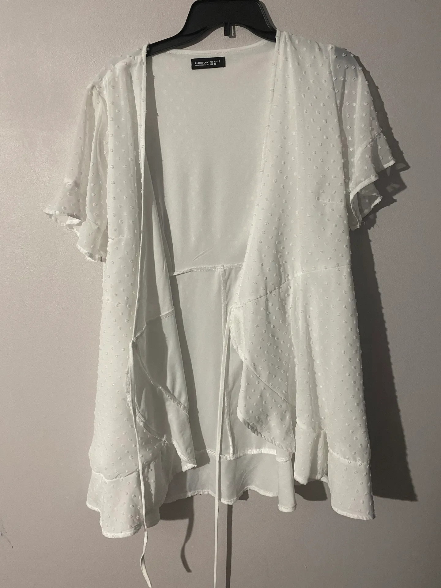 Bloom Chic White Wrap Dress - Image 2