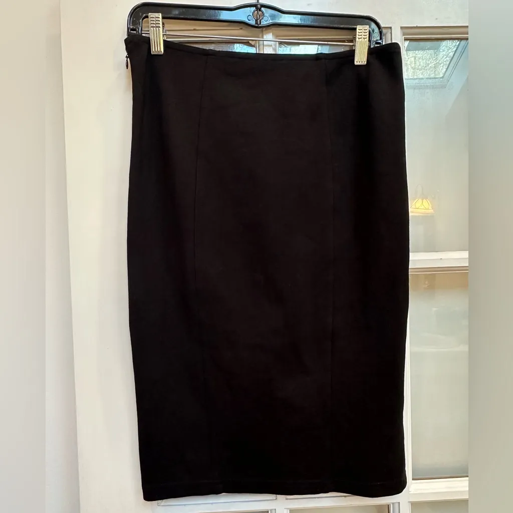 Vintage Betsey Johnson 90’s Classic Timeless Chic Black Pencil Skirt Size 8 Med - Image 2