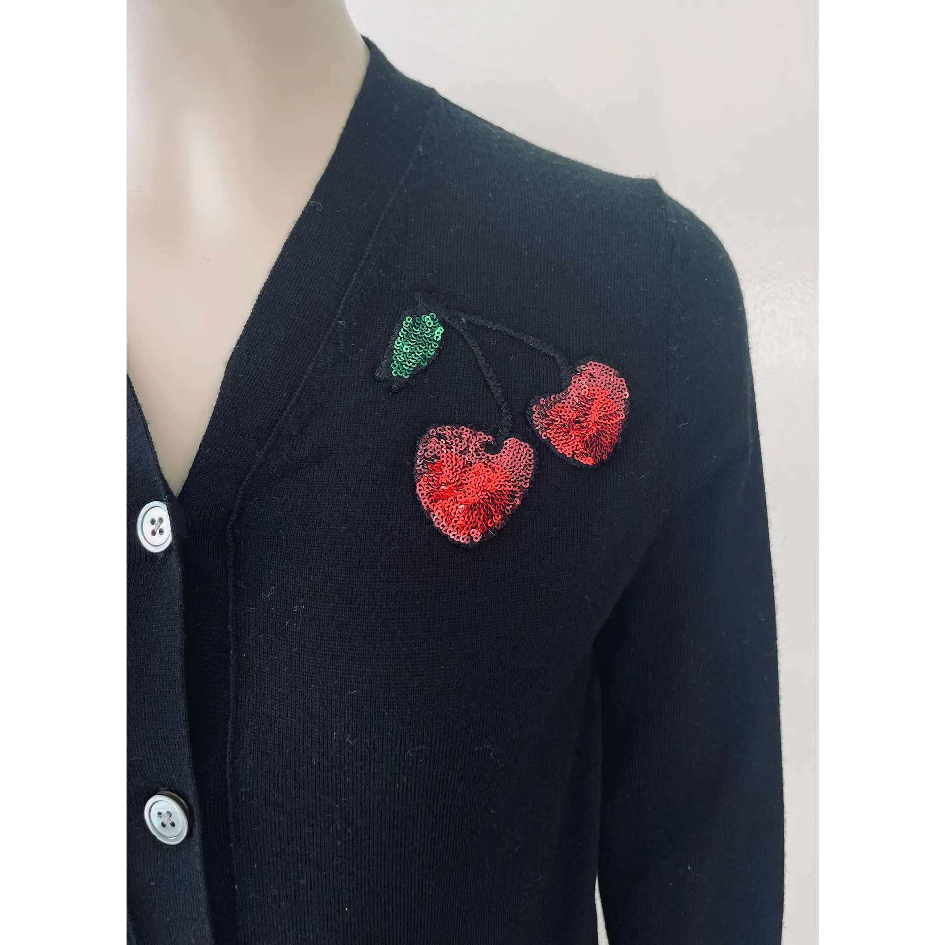 Marc by Marc Jacobs Sequin Cherry Cardigan - Image 6